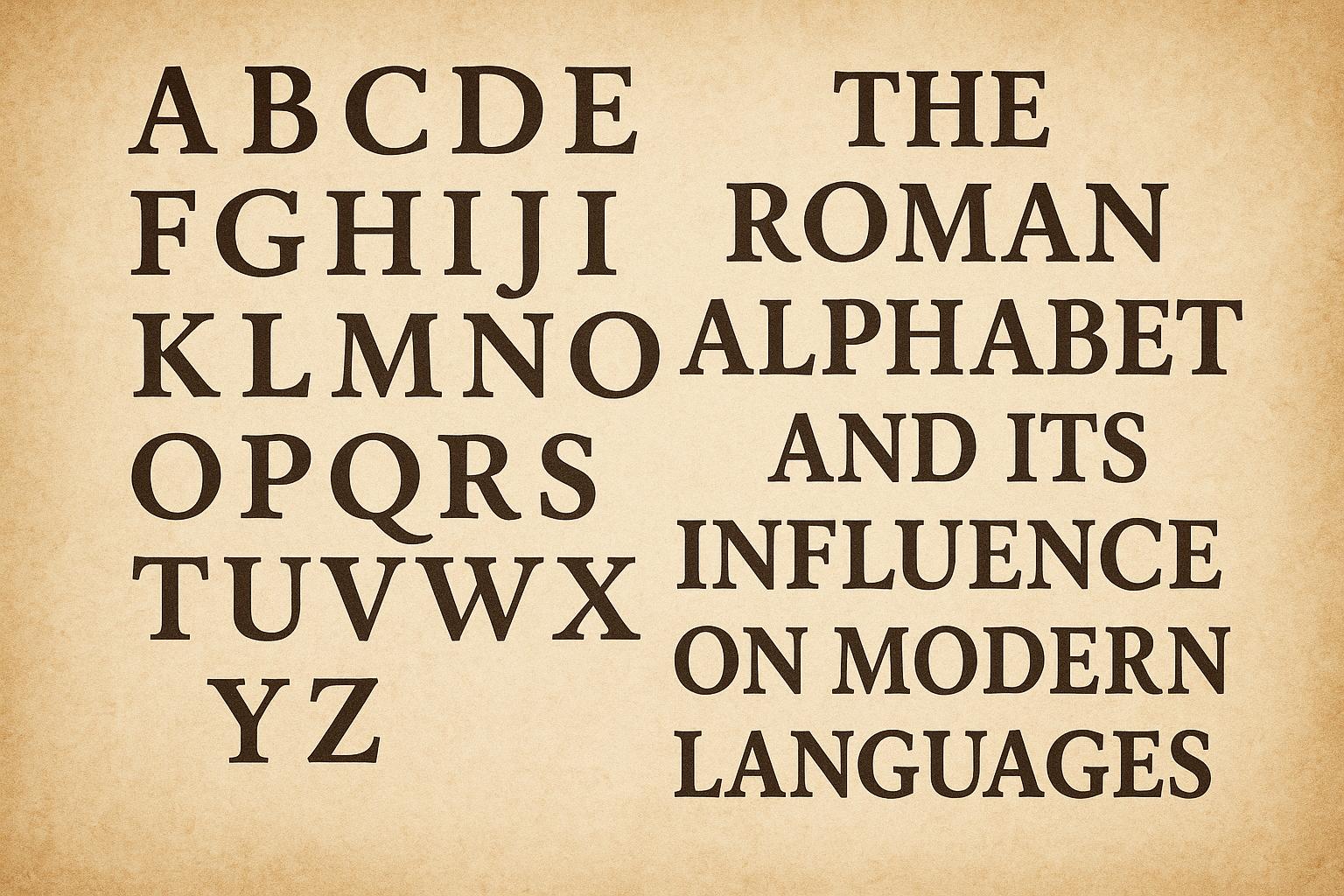 The Roman Alphabet and Its Influence on Modern Languages