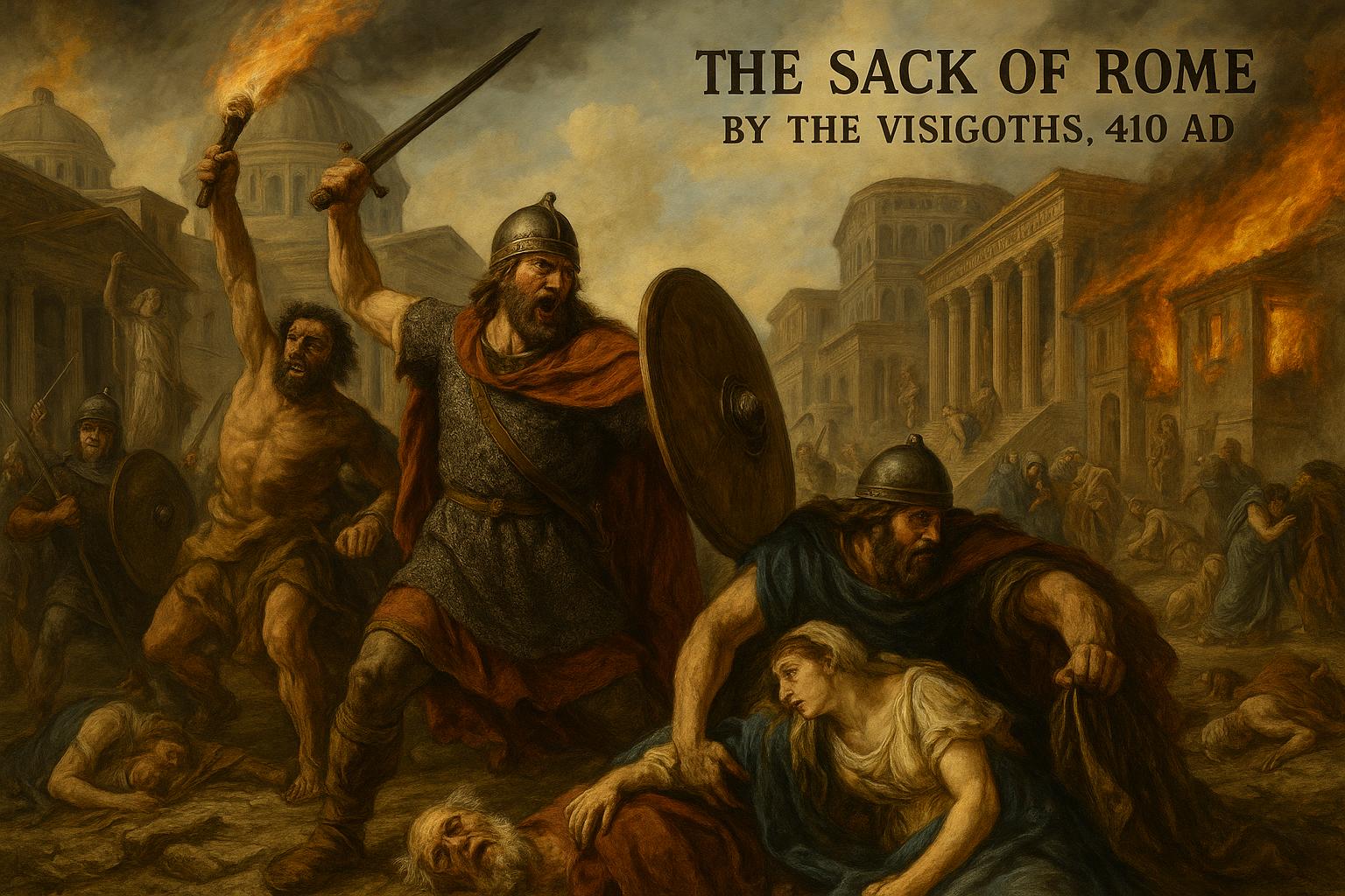 The Sack of Rome by the Visigoths (410 AD)